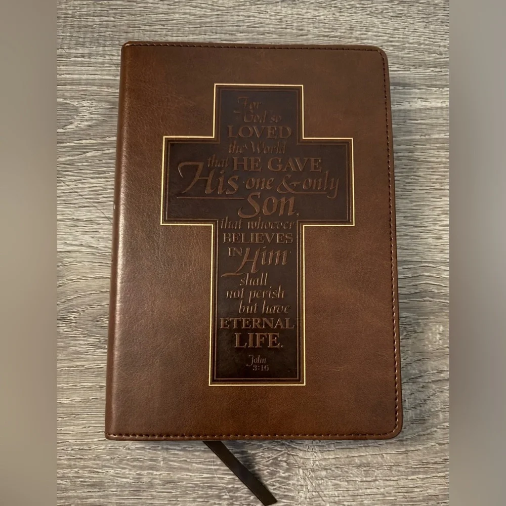 Leather Christian Journal | John 3:16 Notebook  | Blank Lined Devotional Journal